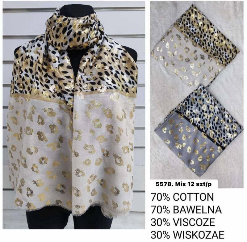 Szaliki damskie Roz Standard, Mix Kolor Paczka 12 szt 1